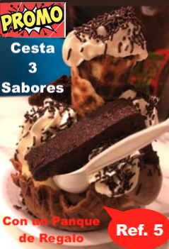 CESTA 3 SABORES - (CON MINI BIGNE) PROMO
